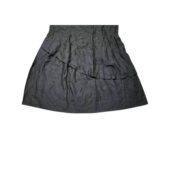 NWT VIVID Black Linen Maxi Dress Sleeveless Long Double Skirt Plus 3x Lagenlook - Picture 4 of 9